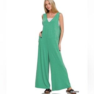 Zenana Outfitters Green Jumpsuit